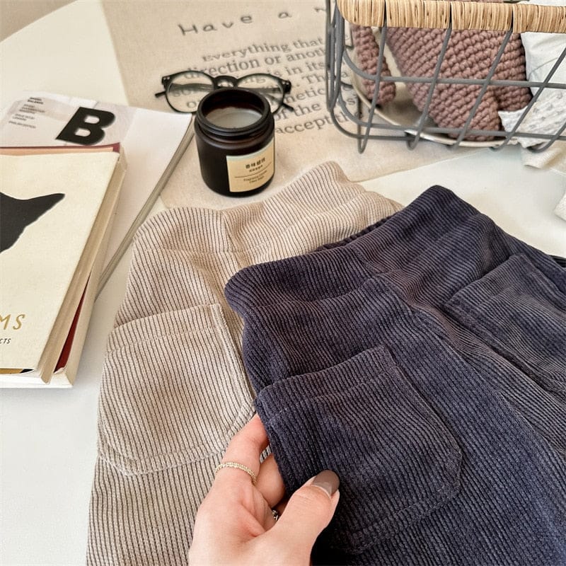 ロングパンツ・スウェットパンツ キッズ コーデュロイ フリル フレア ルーズ ロングパンツ ガールズ