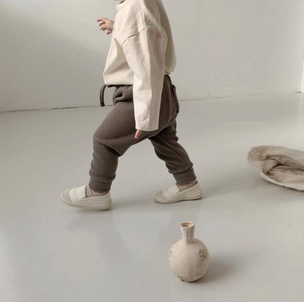 ロングパンツ・スウェットパンツ キッズ ニット リブ パンツ