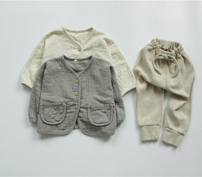 ショートコート・ジャケット・ジャンパー キッズ コットンリネン ジャケット