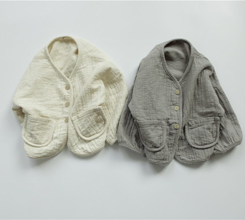 ショートコート・ジャケット・ジャンパー キッズ コットンリネン ジャケット