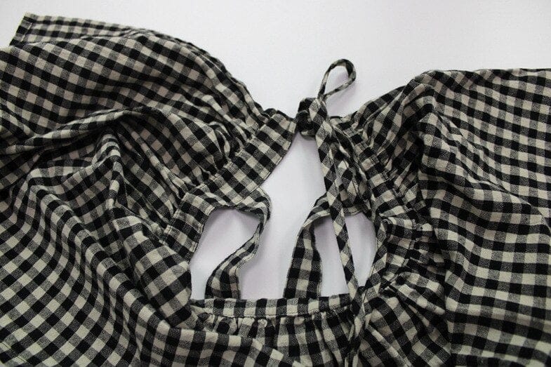 ノースリーブワンピース キッズ チェック エプロン ドレス