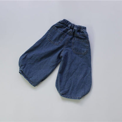 デニムパンツ キッズ デニム ふんわり バルーン パンツ ジーンズ