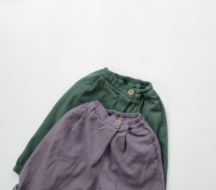 ロングパンツ・スウェットパンツ キッズ カラー コットン ルーズ パンツ