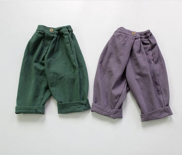 ロングパンツ・スウェットパンツ キッズ カラー コットン ルーズ パンツ