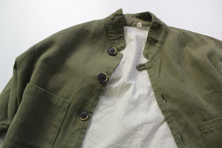 ショートコート・ジャケット・ジャンパー キッズ コットンリネン ルーズ ジャケット