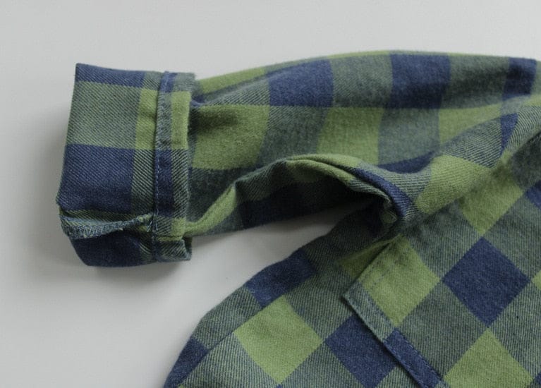 長袖シャツ・ブラウス キッズ ブロック チェック 長袖 シャツ