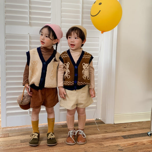 ハーフパンツ・ショートパンツ キッズ コーデュロイ ショートパンツ ベージュ コーヒーブラウン ユニセックス