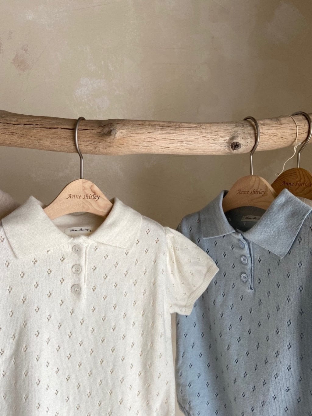 半袖ロンパース ベビー サマー レースニット ポロ襟 半袖 ポロシャツ ロンパース アプリコット ライトパープル ブルー ユニセックス