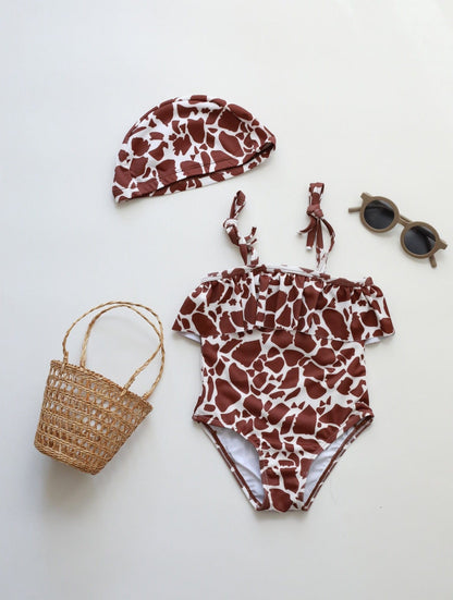 ベビー用水着 キッズ 水着 フラワー 花柄 ノースリーブ ワンピース ビキニ セパレート 帽子 セット スイムウェア 14スタイル ガールズ【mh0002216】