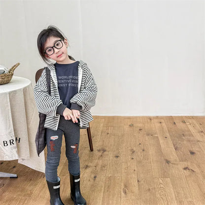 レギンスパンツ キッズパンツ レギンスパンツ 犬ドッグプリント 2カラー