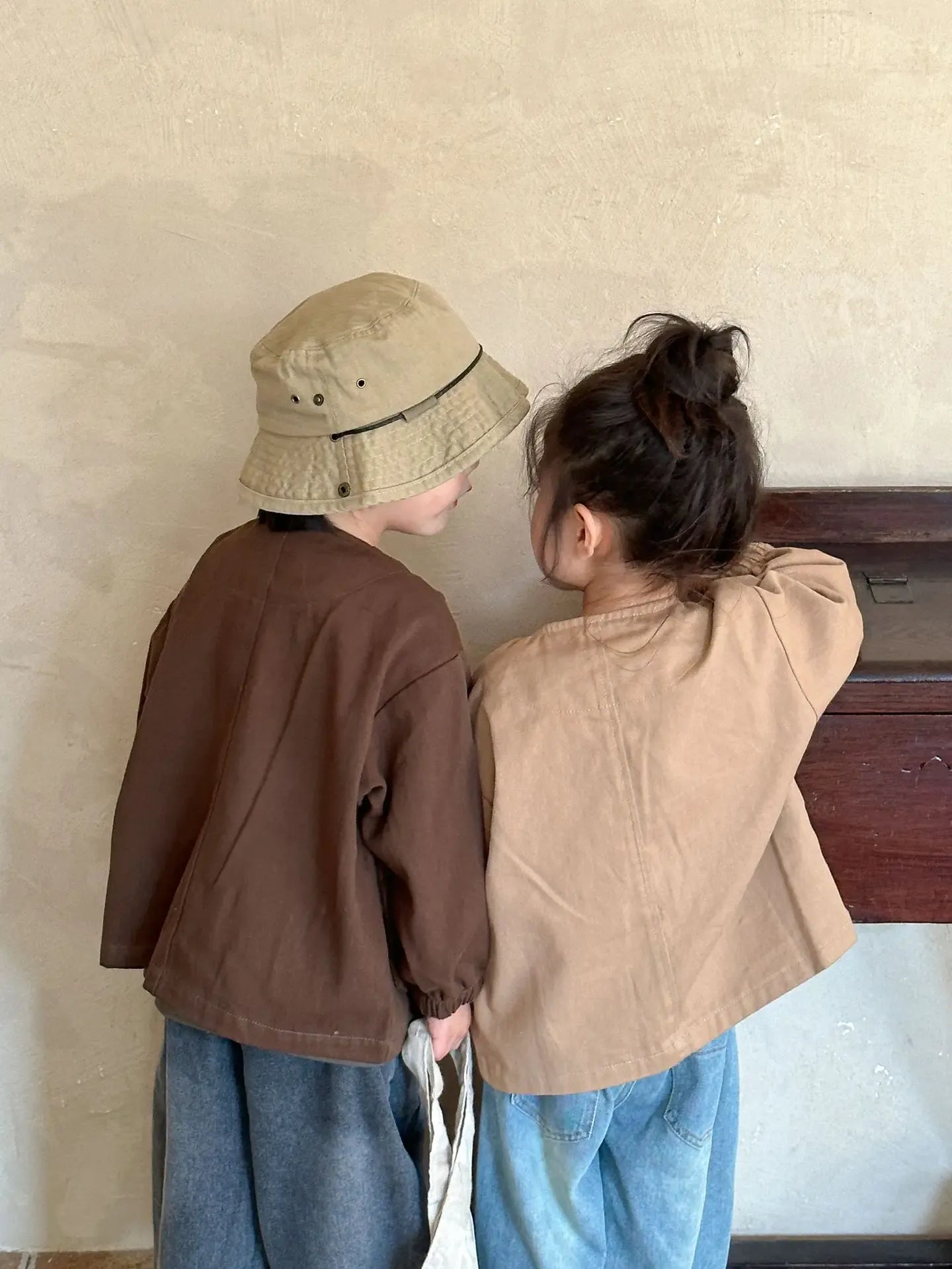 ショートコート・ジャケット・ジャンパー キッズアウター ダッフル トグルボタン ジャケット コート 2カラー