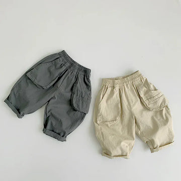 ロングパンツ・スウェットパンツ キッズパンツ ルーズ ビッグポケット ルーズパンツ 2カラー
