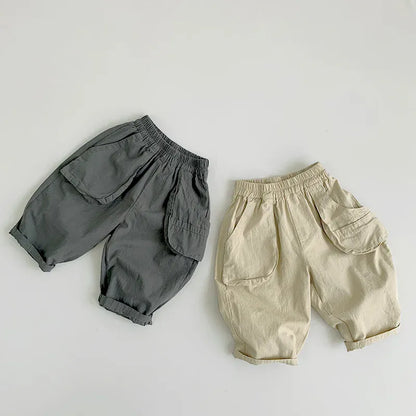 ロングパンツ・スウェットパンツ キッズパンツ ルーズ ビッグポケット ルーズパンツ 2カラー