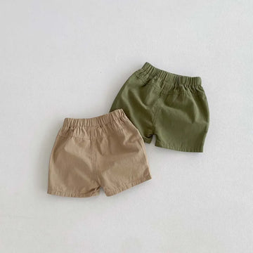ハーフパンツ・ショートパンツ キッズパンツ レトロシルエット ショートパンツ シンプルベーシック 2カラー
