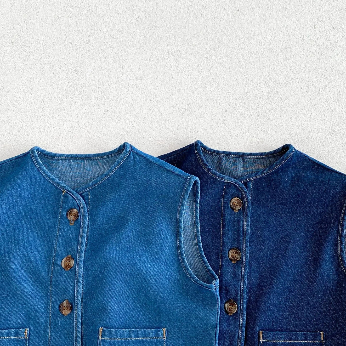 ベスト キッズベスト デニム フロントボタンベスト 2カラー