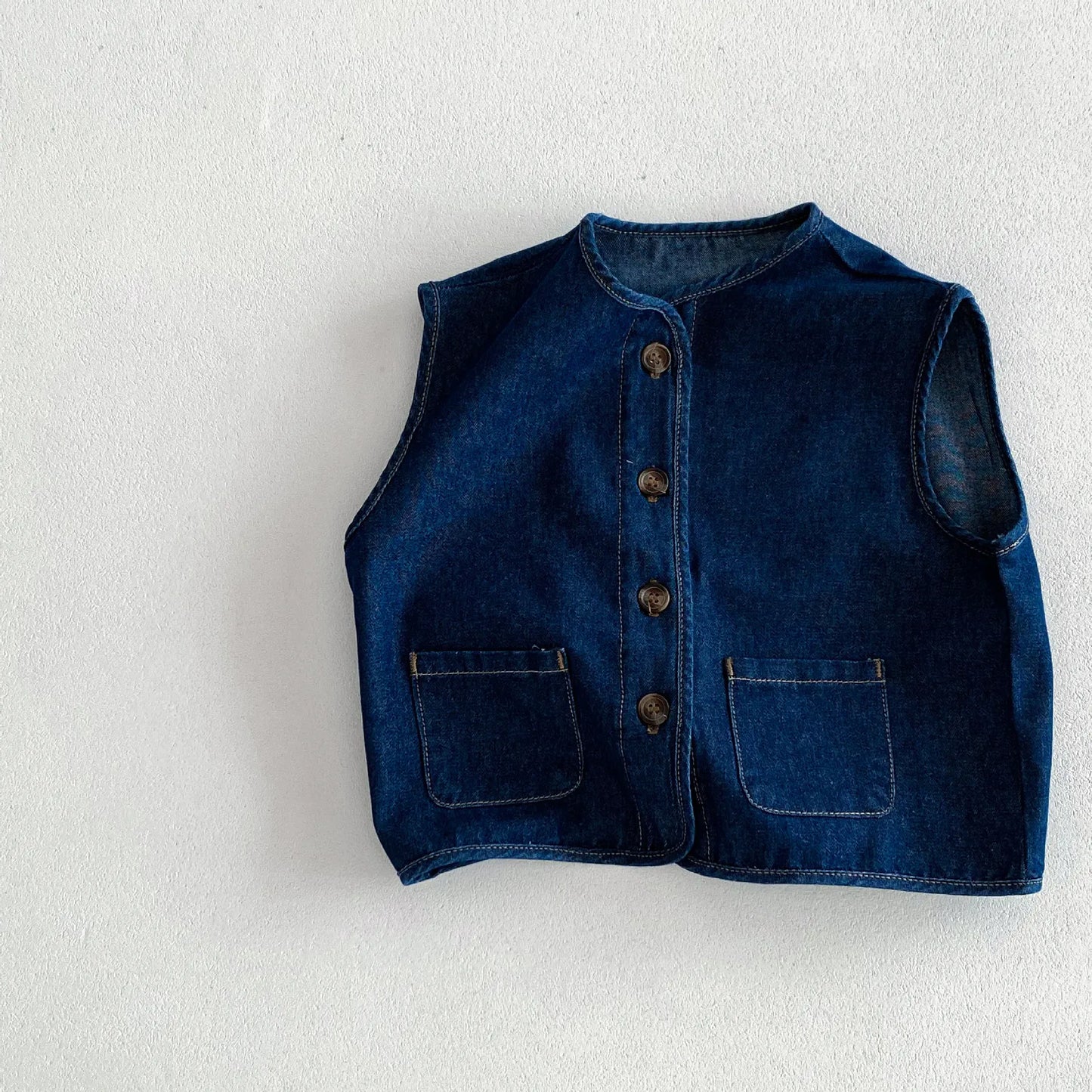 ベスト キッズベスト デニム フロントボタンベスト 2カラー