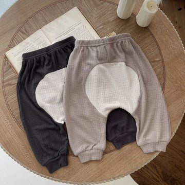 ロングパンツ・スウェットパンツ ベビーパンツ ヒップパッチ ルーズロングパンツ モンキーパンツ レギンス 2カラー