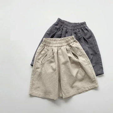 ハーフパンツ・ショートパンツ キッズパンツ ワイドルーズショートパンツ キュロット 2カラー