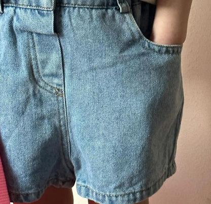 デニムパンツ キッズパンツ デニム レトロ ショートパンツ 2カラー
