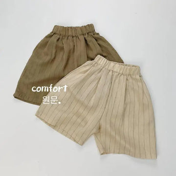 ハーフパンツ・ショートパンツ キッズパンツ ルーズハーフパンツ ショートパンツ ストライプ 2カラー