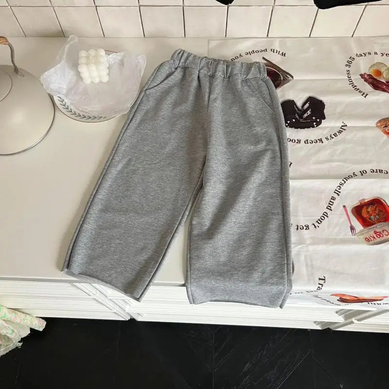 ロングパンツ・スウェットパンツ キッズパンツ 薄手 スウェットパンツ ルーズロングパンツ ジョガーパンツ 2カラー