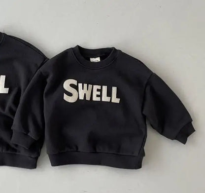 トレーナー・フーディ ベビーキッズ スウェットトレーナー レターロゴ刺繍 2カラー