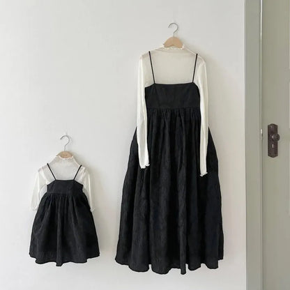 ノースリーブワンピース キッズワンピース キャミソールワンピース シンプルドレス 2カラー