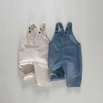 オーバーオール ベビーオーバーオール デニム サスペンダーパンツ サロペットパンツ レトロ 2カラー