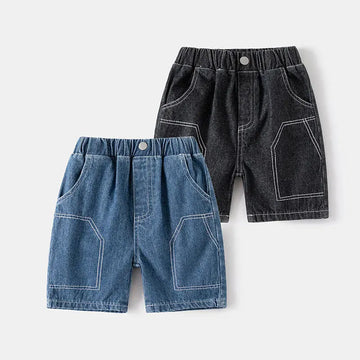 ハーフパンツ・ショートパンツ ☺︎ キッズパンツ デニム ハーフパンツ ショートパンツ ブルー/ブラック/2カラー