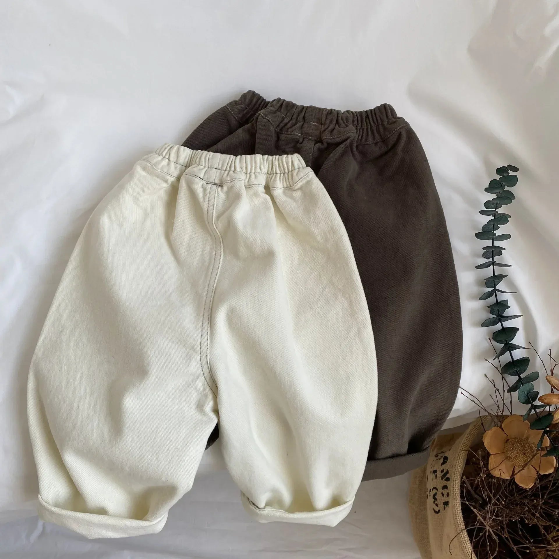 ロングパンツ・スウェットパンツ ☺︎ キッズパンツ シンプルベーシック ルーズパンツ 2カラー