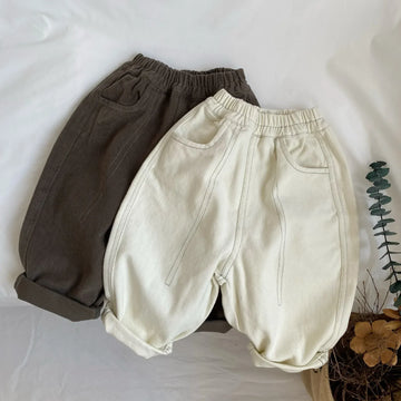 ロングパンツ・スウェットパンツ ☺︎ キッズパンツ シンプルベーシック ルーズパンツ 2カラー