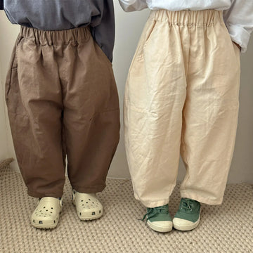 ロングパンツ・スウェットパンツ キッズパンツ ワイドルーズパンツ ロングパンツ カーキ/コーヒー/2カラー