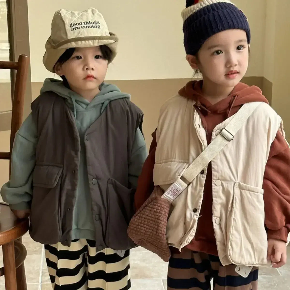 ベスト キッズベスト 裏ボアフリースルーズベスト アウター 2カラー ボーイズ 男の子 子供服