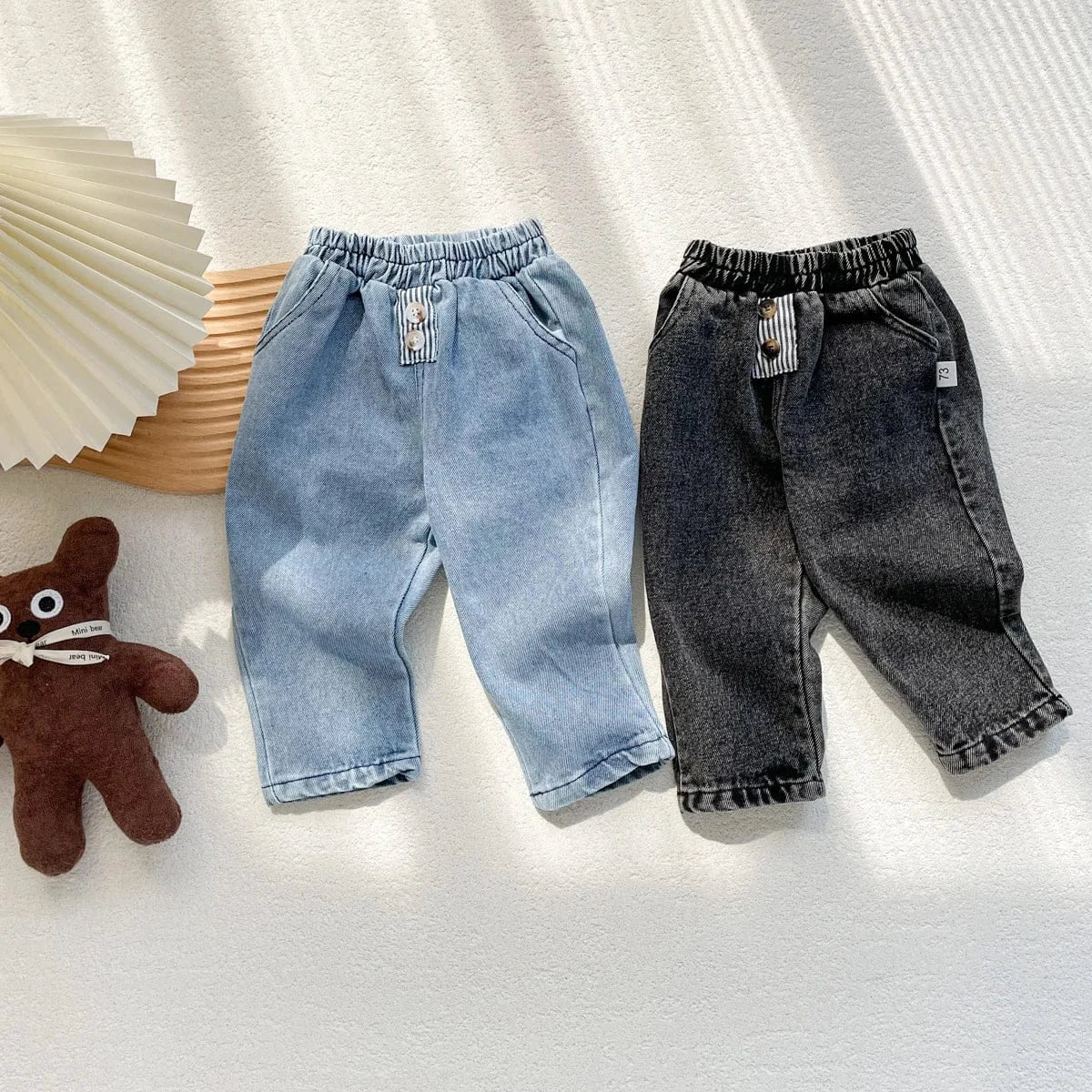 デニムパンツ ☺︎ ベビーパンツ デニムパンツ ジーンズ ジーパン ブラック ブルー 2カラー ボーイズ 男の子 子供服