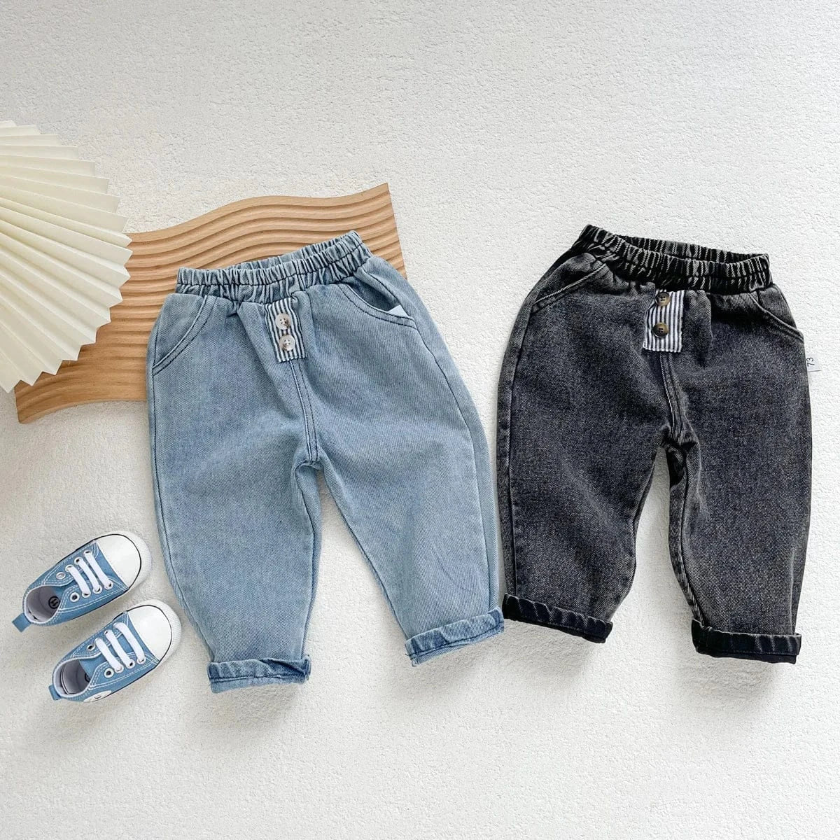 デニムパンツ ☺︎ ベビーパンツ デニムパンツ ジーンズ ジーパン ブラック ブルー 2カラー ボーイズ 男の子 子供服