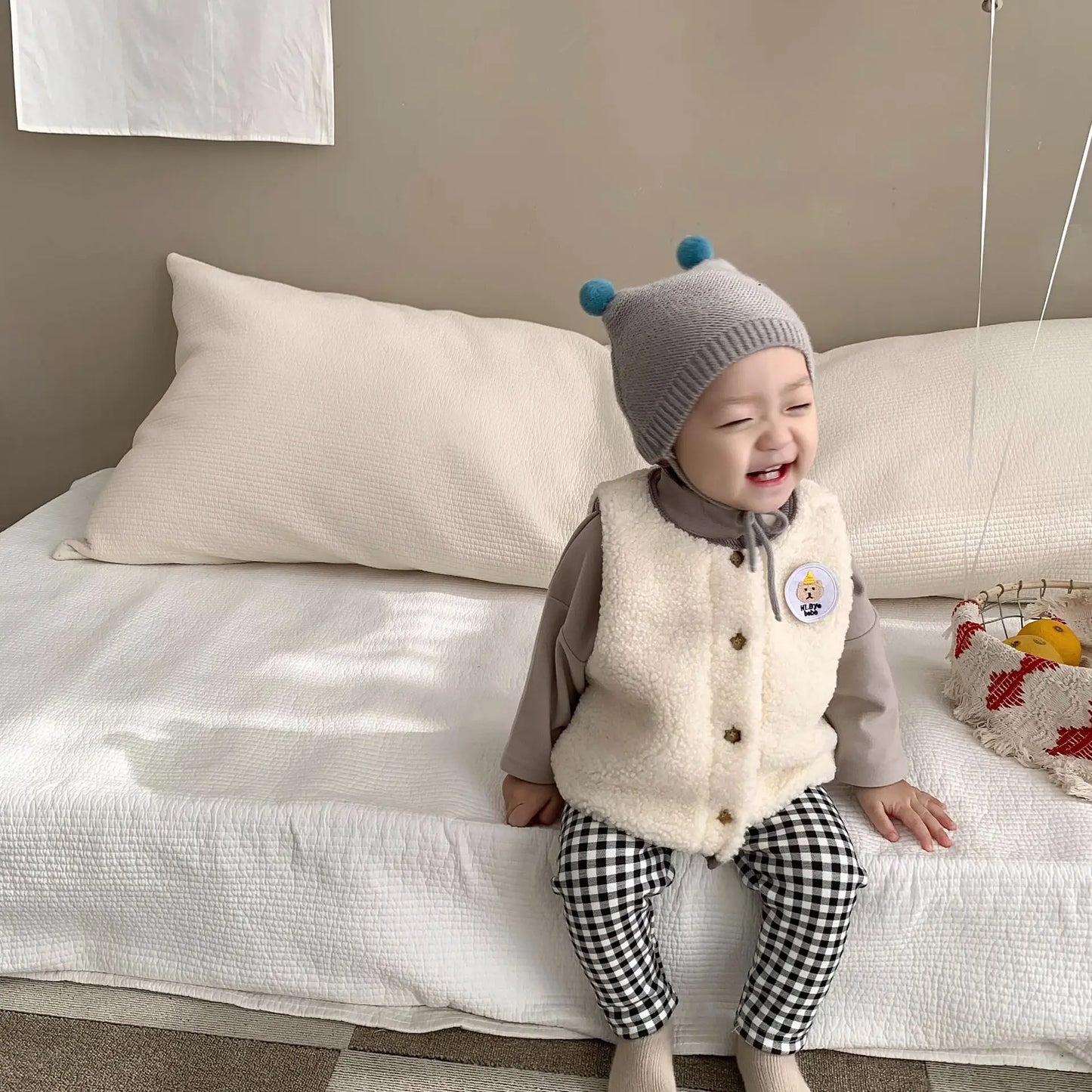 ベスト ベビーベスト ボアフリースアウターベスト アニマルワッペン 2カラー ボーイズ 男の子 子供服