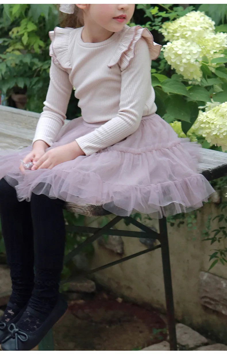 スカート キッズスカート チュチュ チュールボリュームスカート プリンセススカート 2カラー ガールズ 女の子 子供服