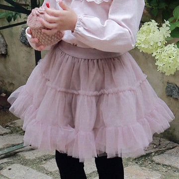 スカート キッズスカート チュチュ チュールボリュームスカート プリンセススカート 2カラー ガールズ 女の子 子供服