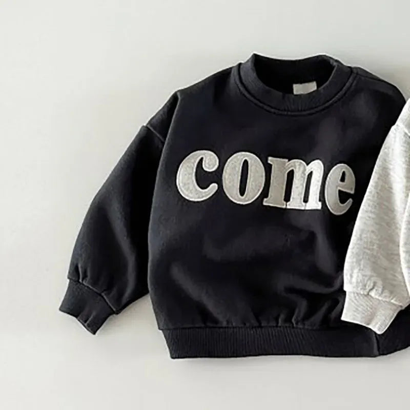 トレーナー・フーディ キッズスウェットシャツ レターロゴ刺繍トレーナー 2カラー ボーイズ 男の子 子供服