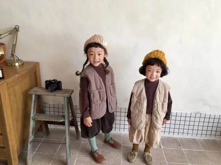 ベスト ベビーベスト キッズベスト アウターベスト ポケットベスト コーヒー ベージュ 2カラー ボーイズ 男の子 子供服