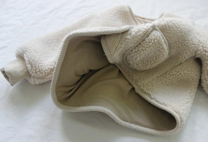 ショートコート・ジャケット・ジャンパー キッズアウター フリースジャケット コート ジャンパー ジャケット ベージュ ブラウン 2カラー ユニセックス 男の子 女の子 子供服