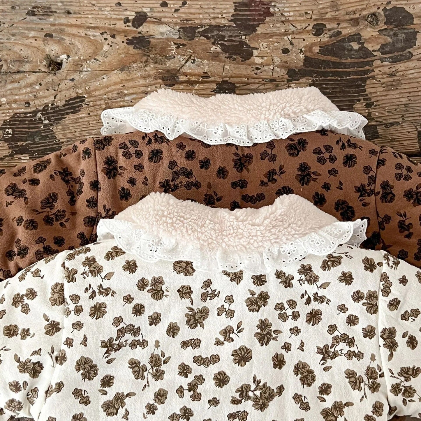 ショートコート・ジャケット・ジャンパー ベビー ショートコート 裏ボア フラワー 花柄プリント アウター ベージュ ブラウン 2カラー ガールズ 女の子 子供服