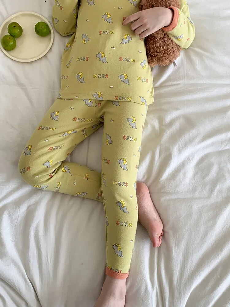 長袖パジャマ キッズ 長袖パジャマセット トップス パンツ セットアップ 2点セット ルームウェア ユニセックス 男の子 女の子 子供服