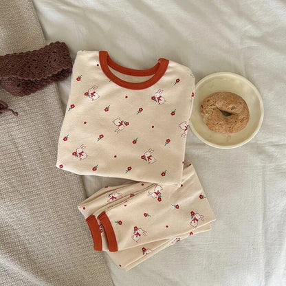 長袖パジャマ キッズ 長袖パジャマセット トップス パンツ セットアップ 2点セット ルームウェア ユニセックス 男の子 女の子 子供服