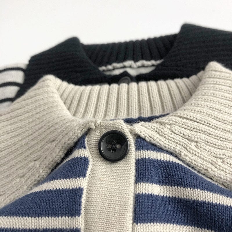長袖シャツ・ブラウス キッズ服 長袖 ポロシャツ ボーダー スウェットシャツ 青 ベージュ 2色 男の子