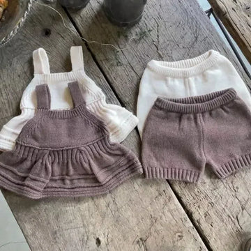 ノースリーブセットアップ ベビーセットアップ 2点セット ニットベスト バルーンパンツ 2カラー