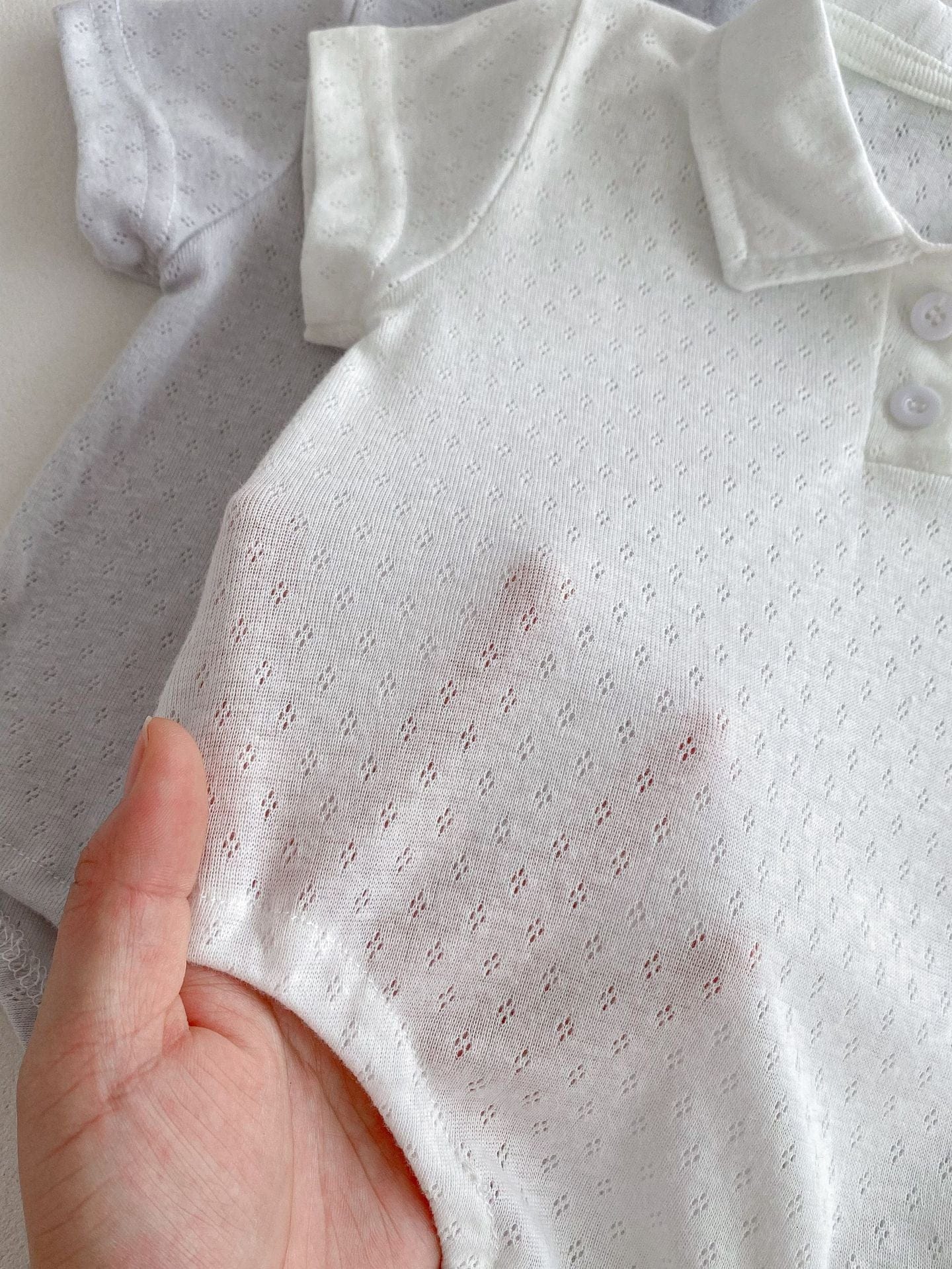 半袖セットアップ ベビーロンパース/セットアップ 2点セット 半袖ポロシャツボディスーツ/半袖ポロシャツ+ショートパンツ 2カラー【mh0005459】