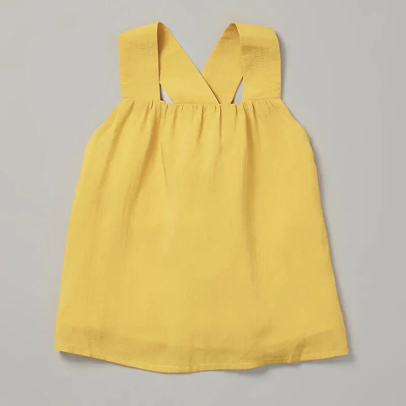 ノースリーブセットアップ キッズセットアップ 2点セット ノースリーブブラウス+ショートパンツ コットンリネン 2カラー【mh0006283】