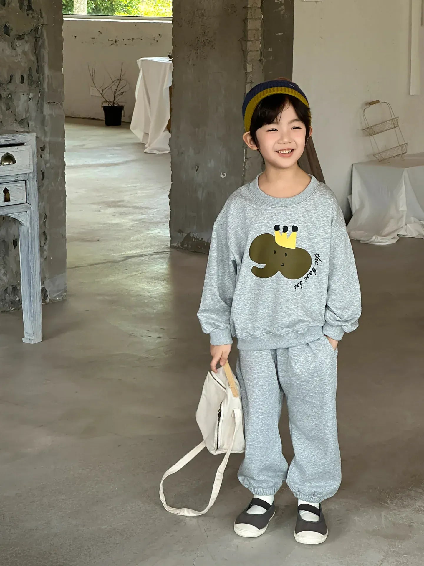 長袖セットアップ キッズセットアップ 2点セット 長袖プリントスウェットシャツ+スウェットパンツ アニマルプリント3カラー