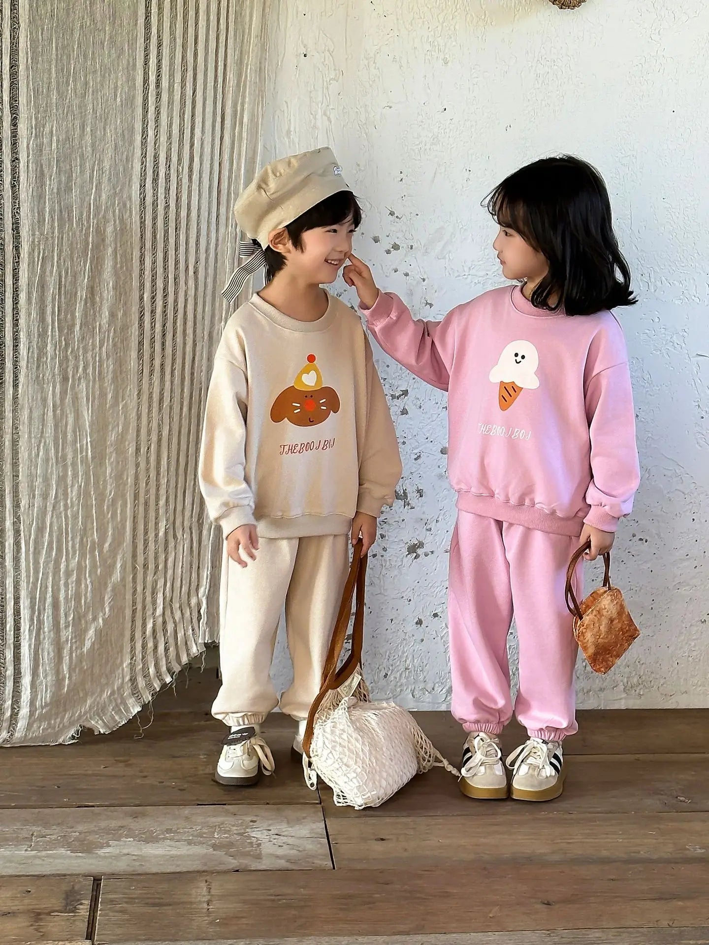 長袖セットアップ キッズセットアップ 2点セット 長袖プリントスウェットシャツ+スウェットパンツ アニマルプリント3カラー